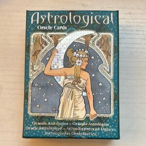 Astrological Oracle Cards - Teal and Cream